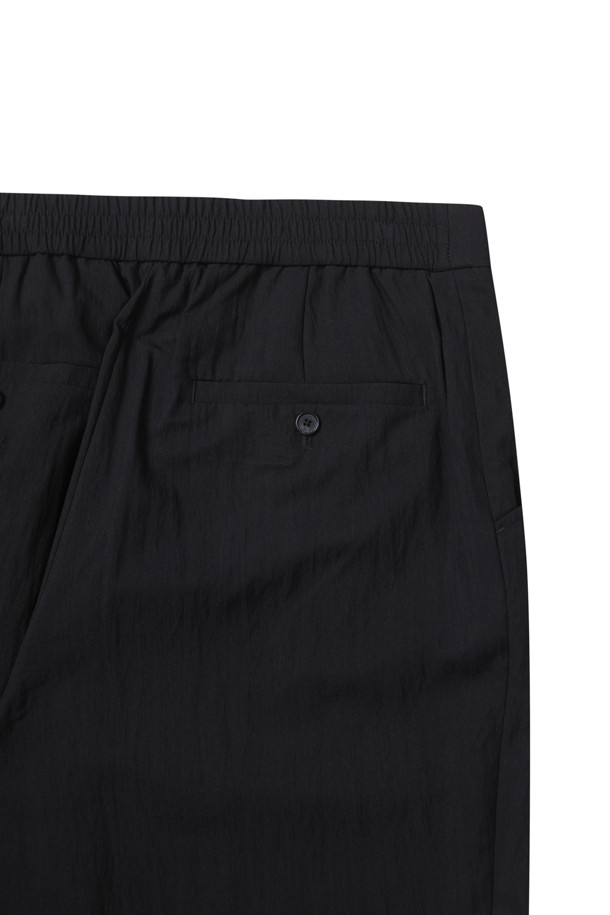 CUSTOMELLOW - 캐주얼팬츠 - Black Wide Fit Summer Pants