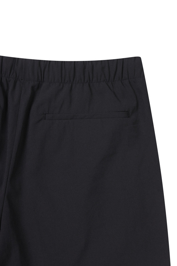 CUSTOMELLOW - 하프팬츠 - Black Wool Blended Banding Shorts