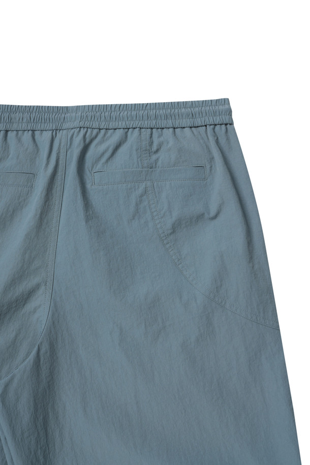 CUSTOMELLOW - 하프팬츠 - Mint Curved Line Shorts