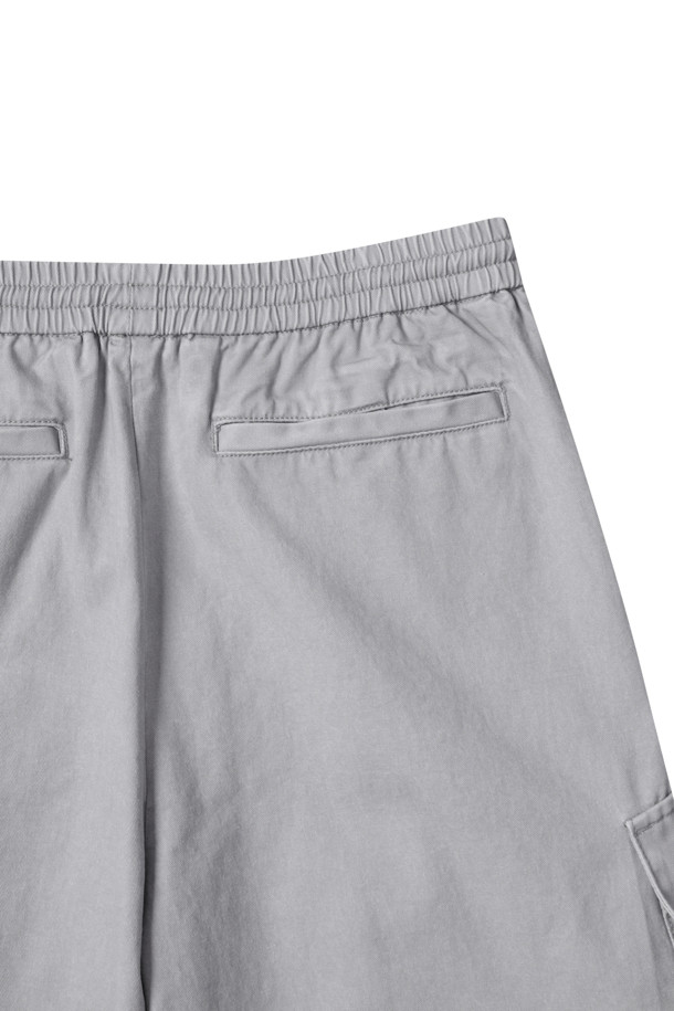 CUSTOMELLOW - 하프팬츠 - Grey Cargo Bermuda Shorts