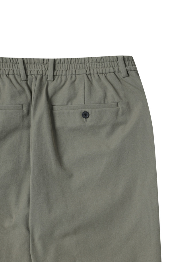 CUSTOMELLOW - 캐주얼팬츠 - Khaki Tapered Fit Cotton Pants