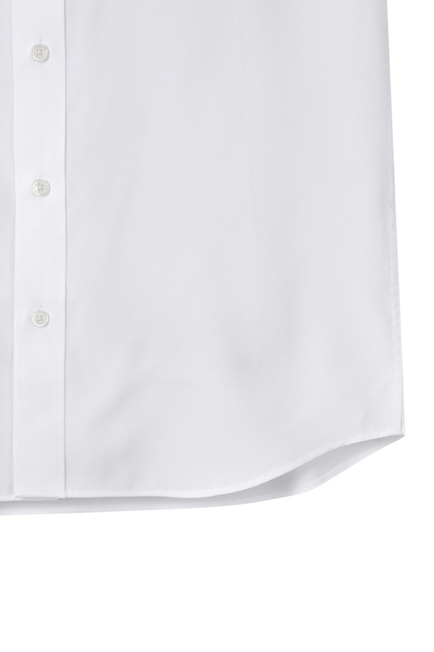 CUSTOMELLOW - 긴팔셔츠 - White Wide Collar Dress Shirt