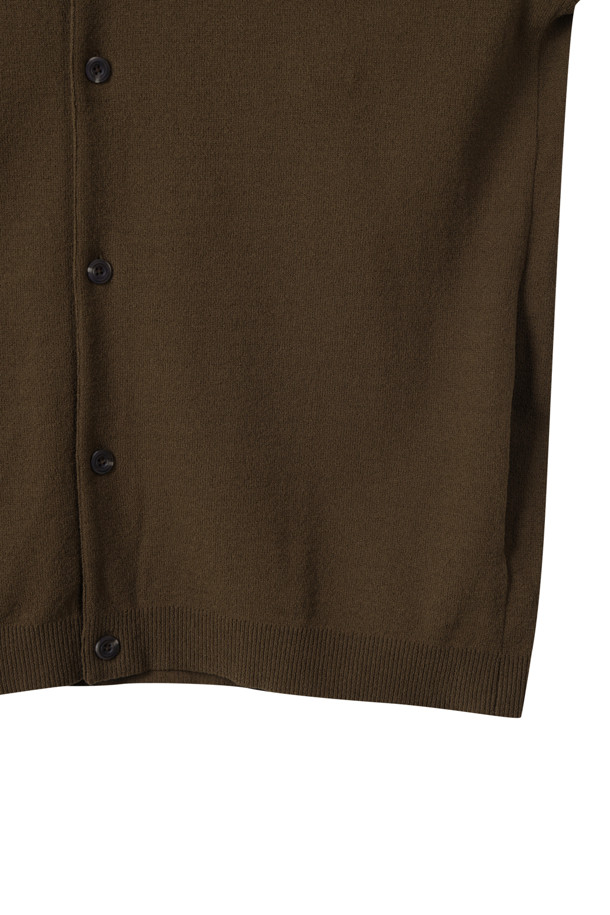 CUSTOMELLOW - 스웨터 - Brown Soft Half Sleeve Cardigan