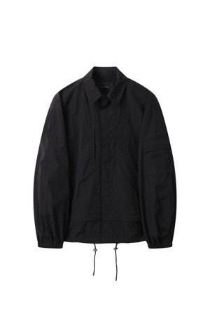 Black Nylon Coach Jacket