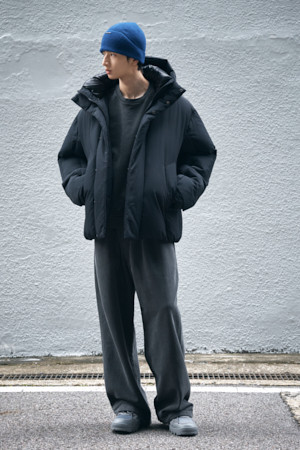 Black Hoodie Down Puffer Jacket