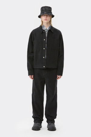 Black Dyed Cotton Pants