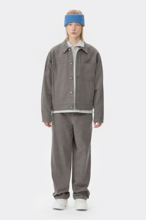 Grey Dyed Cotton Pants