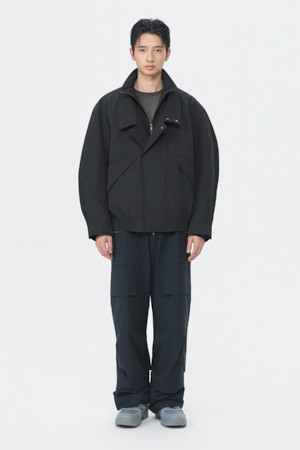 Black Cargo Parachute Pants