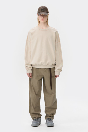Beige Two Tone Sweatshirt