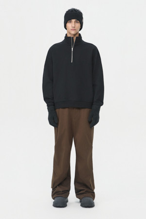 Black Half-Zip Sweatshirt