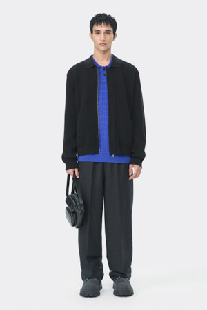 Black Lining Collar Cardigan