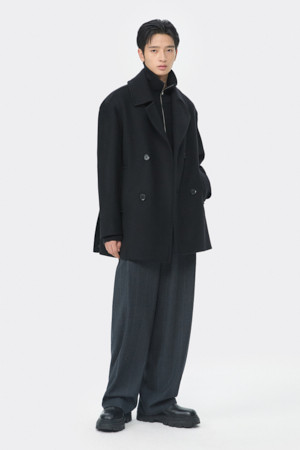 Black Wool Pea Coat