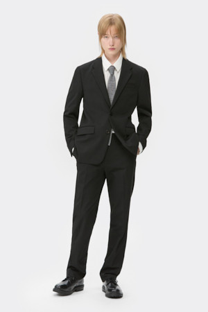 Black Regular Fit Setup Jacket