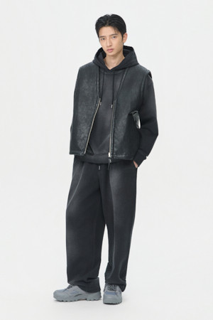 Black Faux Leather Reversible Vest