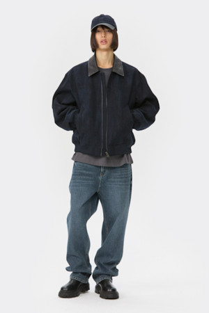 Navy Wool Jacquard Jacket