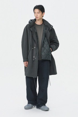 Grey Hood Liner Field Coat