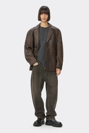 Brown Vegetable Leather Jacket