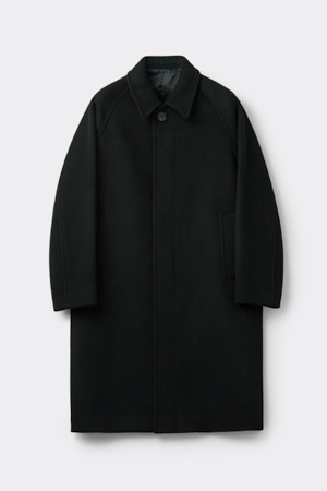 Black Balmacaan Coat