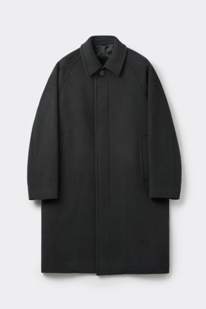 Grey Balmacaan Coat