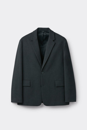 Grey Loose Fit Setup Jacket