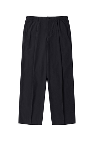 Black Relaxed Fit Seersucker Setup Pants