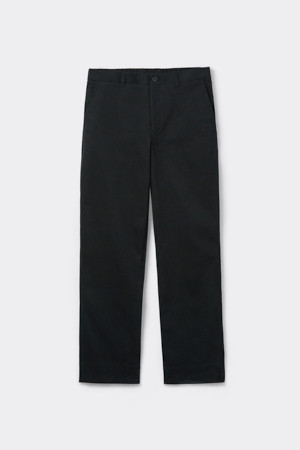 Black Cotton Chino Pants