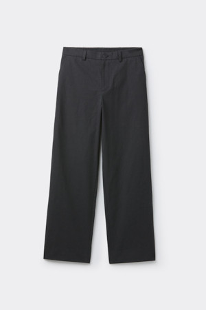 Black Loose Fit Cotton Setup Pants