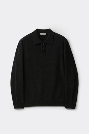 Black Chenille Collar Sweater