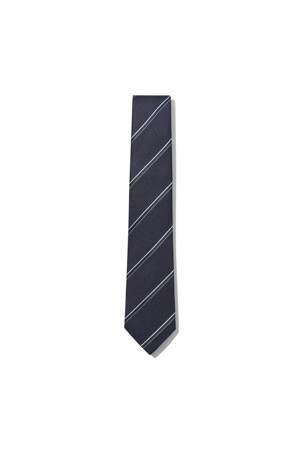 Navy Silk Stripe Tie