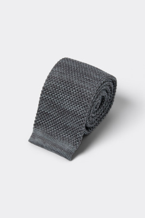 Grey Knit Tie