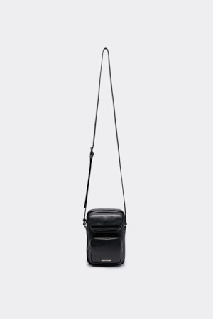 Black Leather Mini Cross Bag