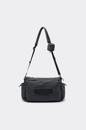 Grey Cotton Boston Bag