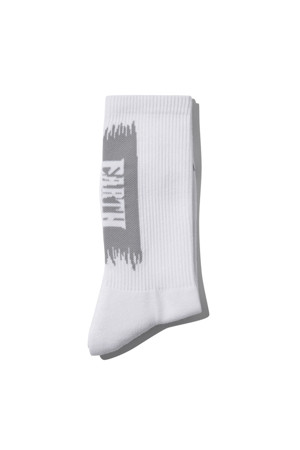 White Graphic Socks