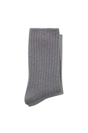 Grey Boucle Rib Socks