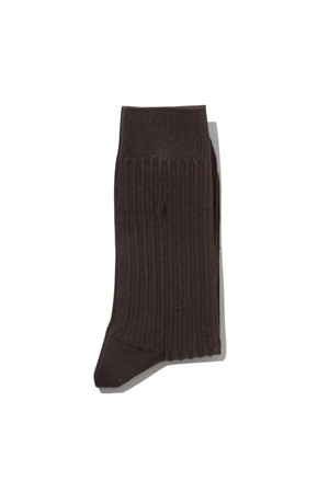 Brown Embroidery Socks