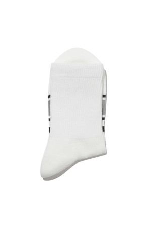 White Stripe Medium Socks