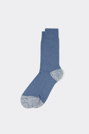 Grey Rib Socks