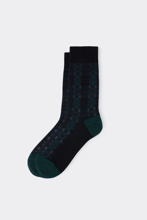 Green Check Socks