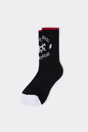 Black Graphic Socks