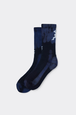 Blue Graphic Dyed Socks