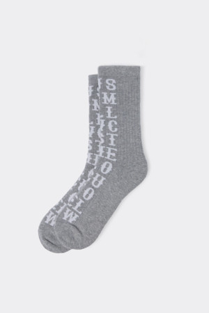 Grey Graphic Socks