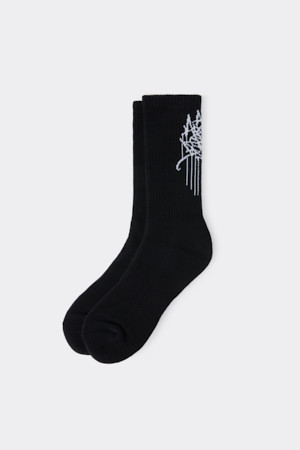 [BISCO SMITH] Black Graphic Socks