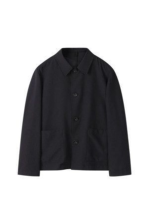Black Seersucker Work Jacket