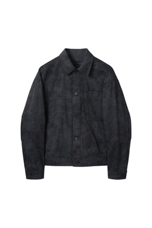 Black Cotton Trucker Jacket