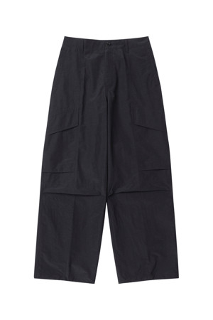 Black Cargo Detail Pants