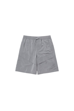 Grey Curved Line Shorts