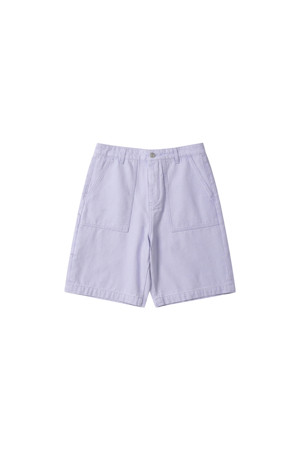 Purple Fatigue Denim Shorts