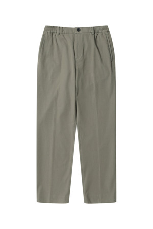 Khaki Tapered Fit Cotton Pants