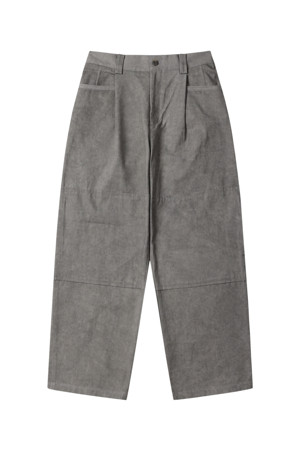 Grey One Tuck Tab Pants