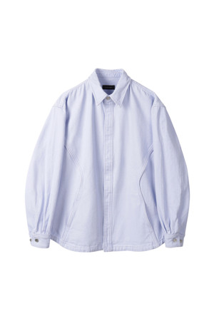 Purple Piping Line Denim Shirt